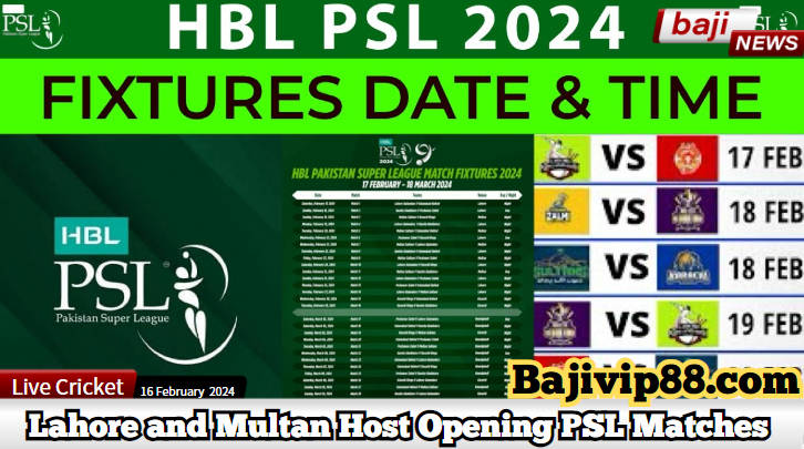 Exhilarating Fixtures Uncovered for HBL 2024 PSL's Ninth Season